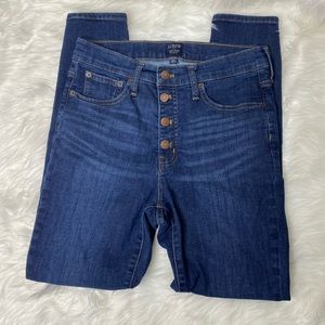 J. Crew Factory High rise button front skinny jeans size 29